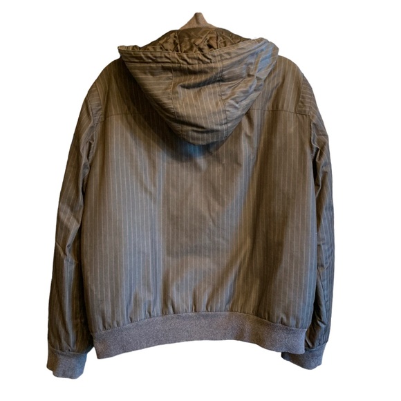 Armani Exchange Men’s Navy Pinstriped Bomber Jacket Size Medium - Picture 2 of 7